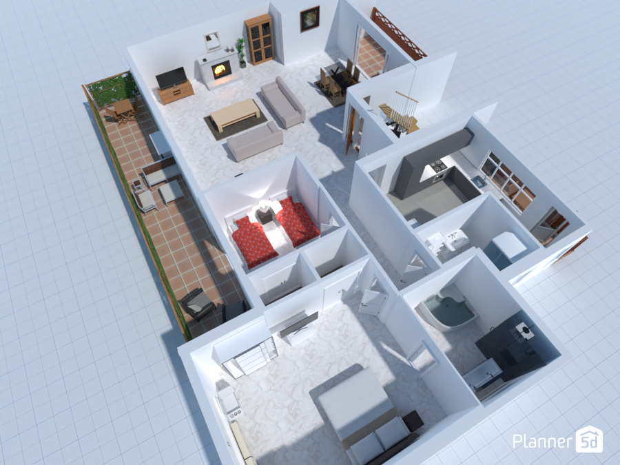 Planta 1 Baño Grande #6717518 by User 40169513