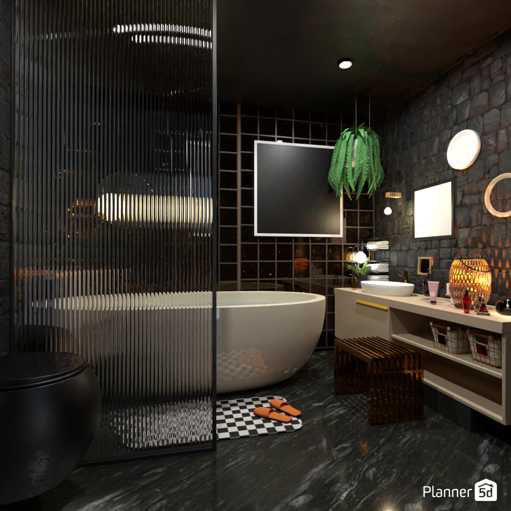 Dark Bathroom #17728499 by Editors Choice