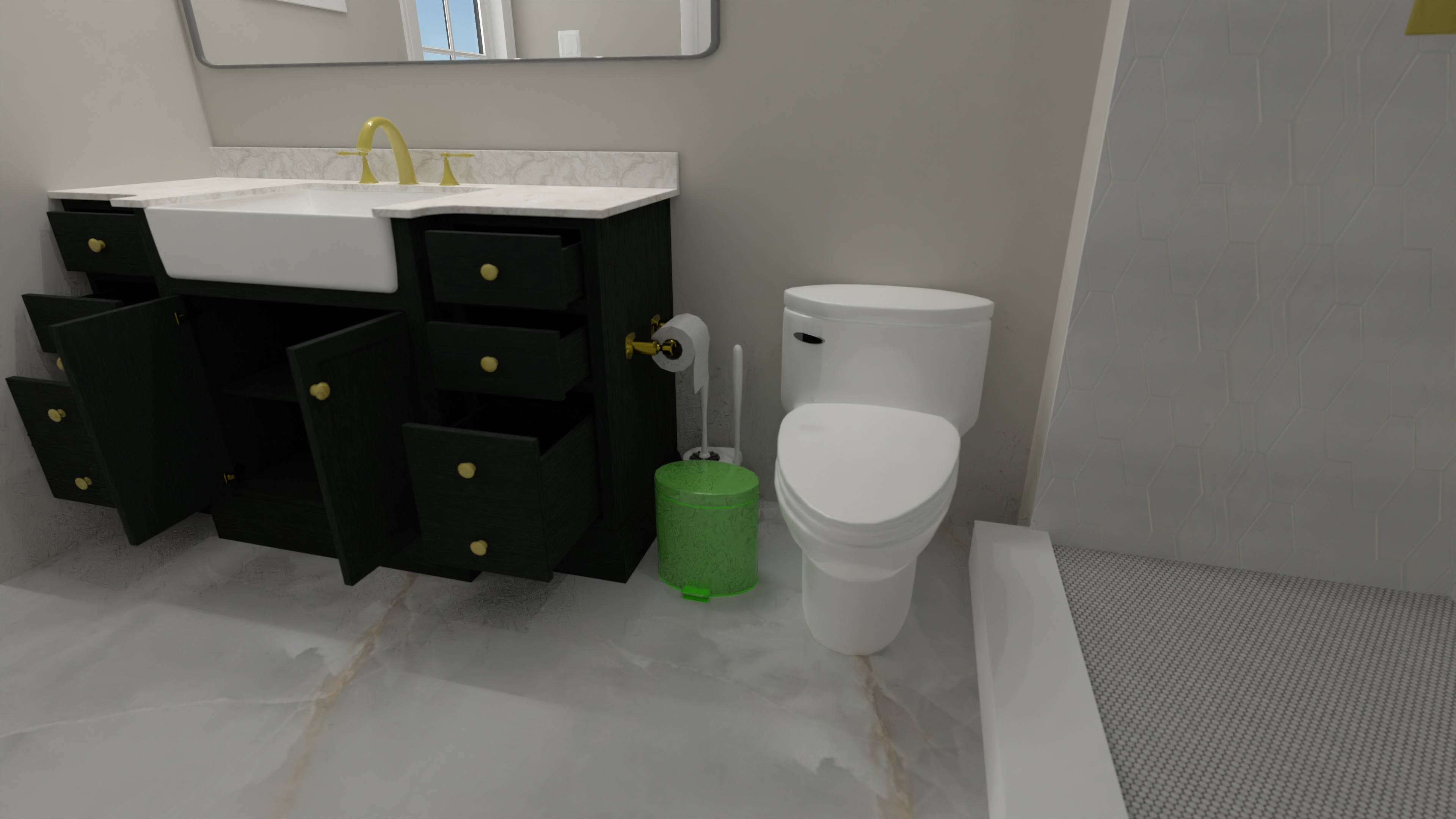 Niche-staggered 1-sink 3-wall #26485060 by User 169674292