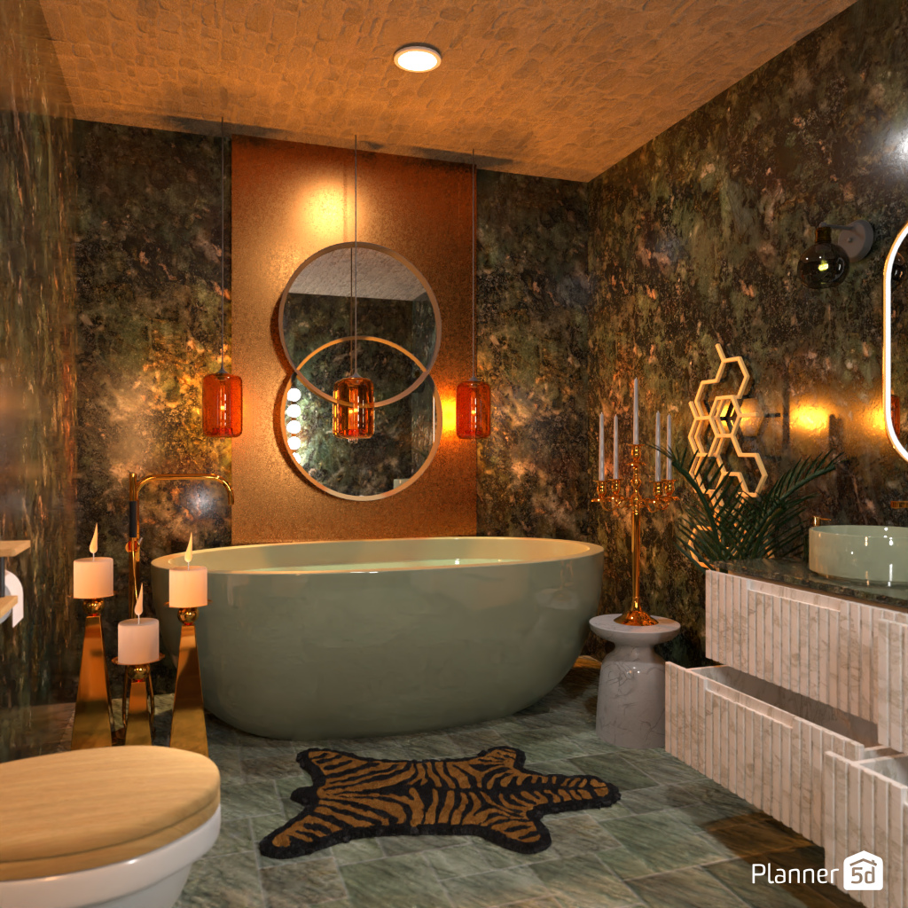 Bath in a candle light #19217804 by Editors Choice