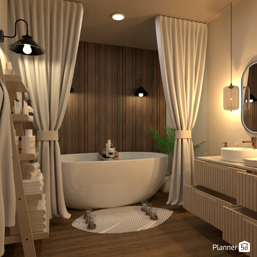 Bath in a candle light #19209780 by Editors Choice