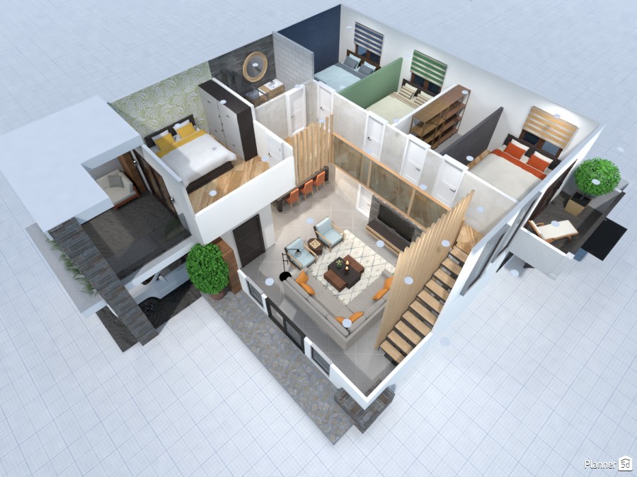 2 storey Interior #3241365 by Arnie