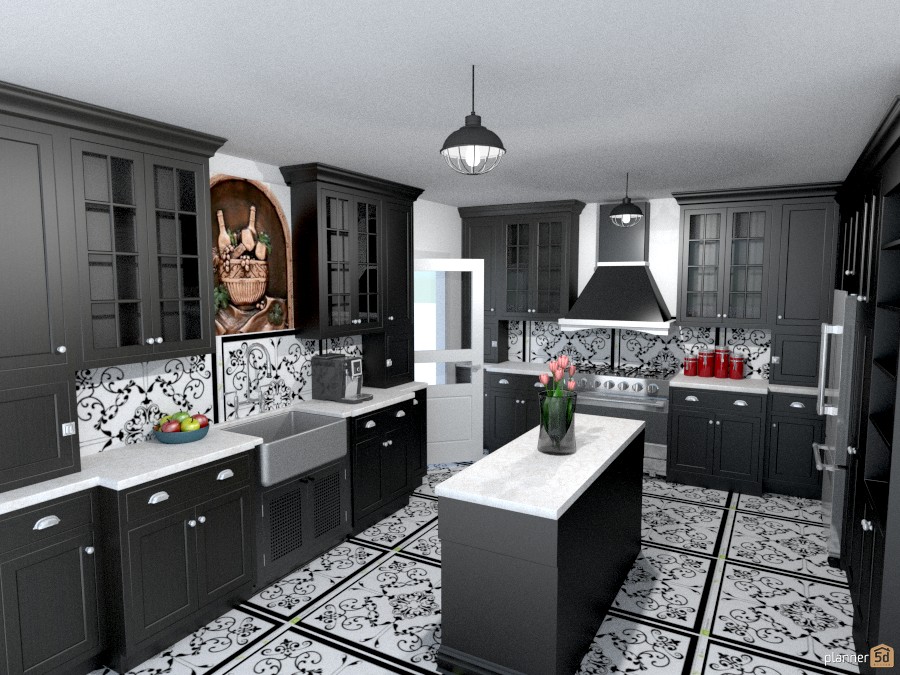 modern retro kitchen 997483 by Joy Suiter image