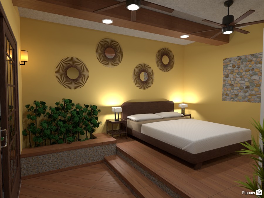 Contest: tropical bedroom with balcony #3785613 by Elena Z