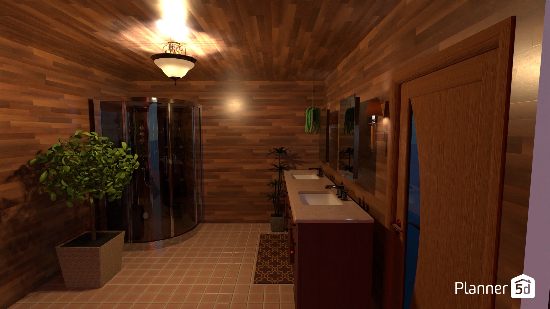 Wood Panel Bathroom #35096866 by Tula