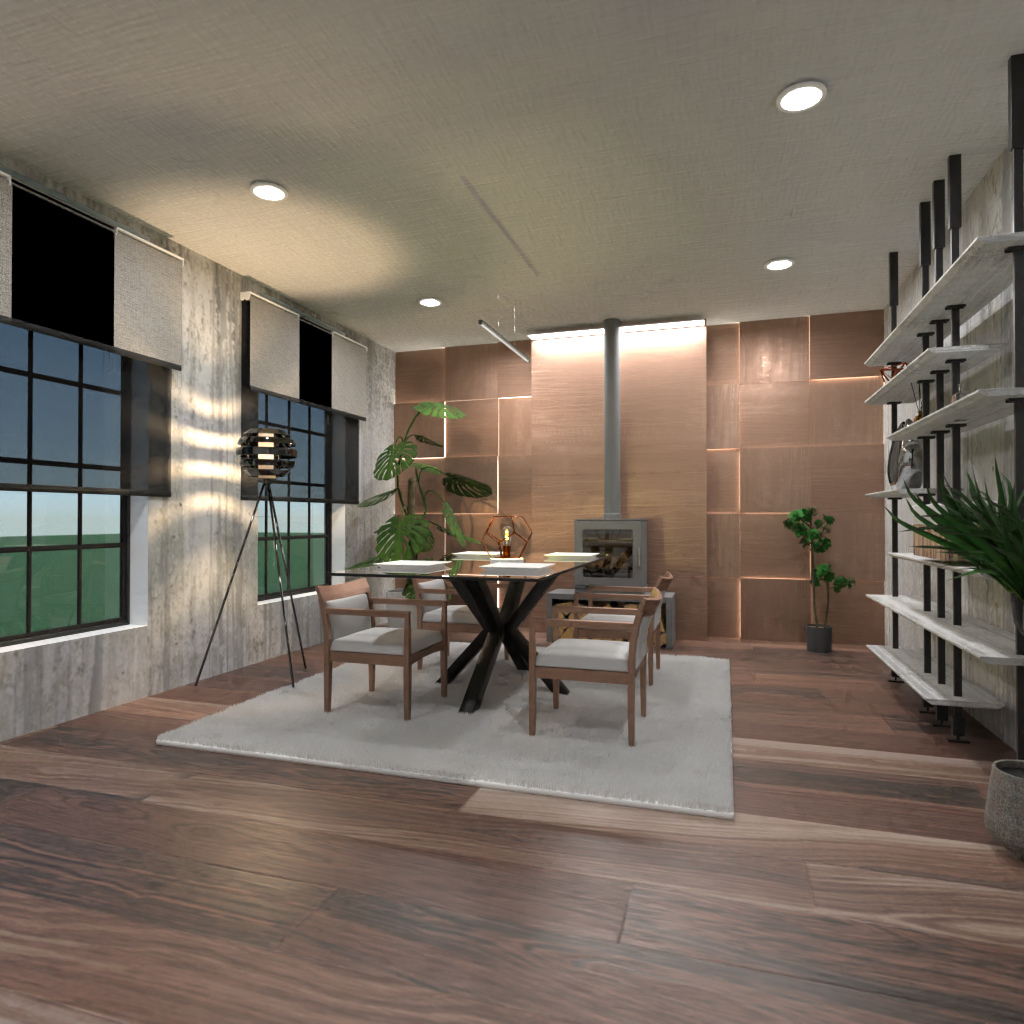 Industrial Dining Room #12605199 by Editors Choice