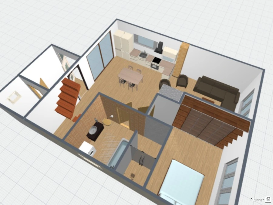 Dom3 Blueprint dom3 - Free Online Design | 3D House Floor Plans by Planner 5D