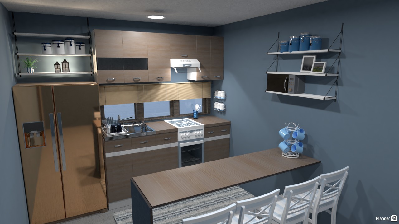 Cocina sencilla/ barra. #3466909 by Hall Pat