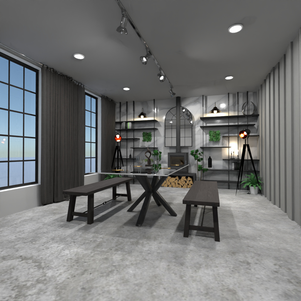 Sala da pranzo industriale #12608223 by Editors Choice