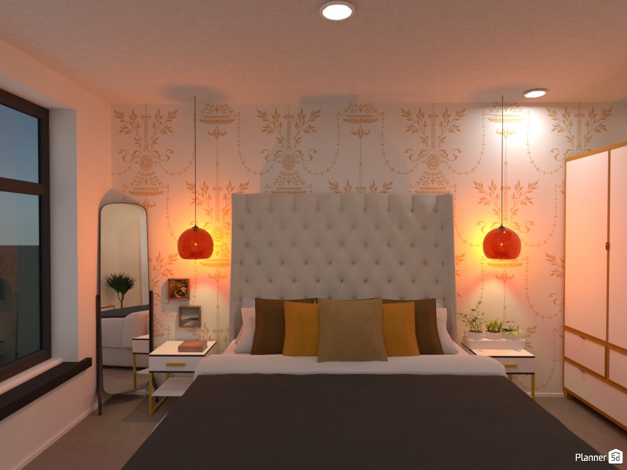 White and Gold Bedroom #3633665 by Isabel