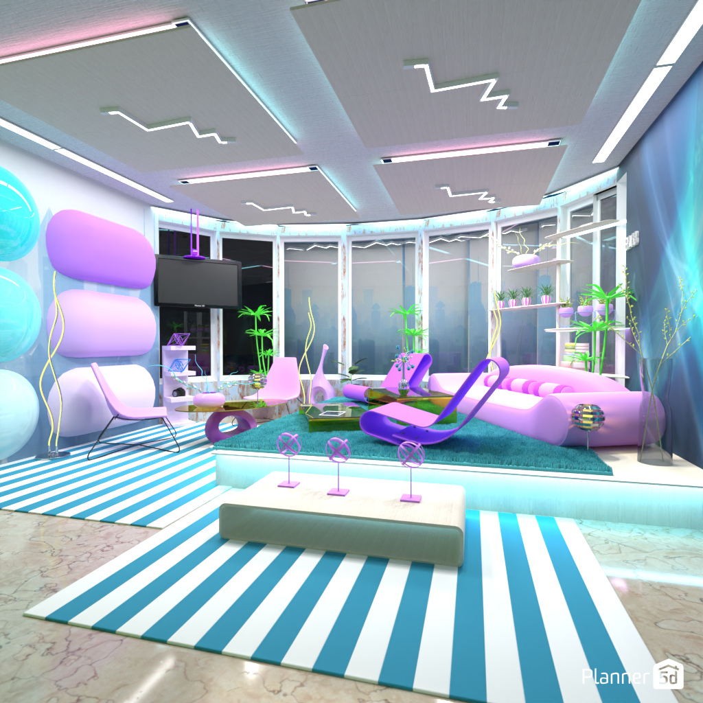 Sala de Estar Futurista #17002979 by Editors Choice