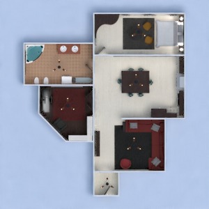 planos apartamento bricolaje dormitorio salón cocina despacho iluminación 3d