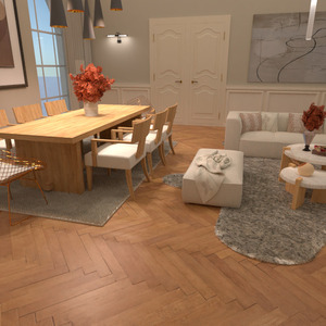 floorplans meubles salon eclairage salle à manger 3d