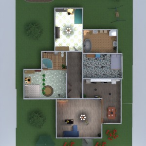 floorplans dom meble wystrój wnętrz łazienka sypialnia pokój dzienny kuchnia na zewnątrz oświetlenie krajobraz jadalnia 3d