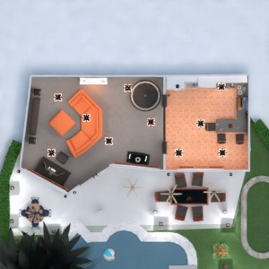planos casa terraza muebles cocina paisaje arquitectura 3d