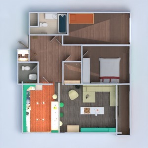 floorplans 公寓 家具 装饰 客厅 厨房 改造 餐厅 3d