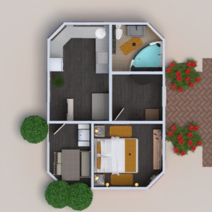 floorplans 独栋别墅 露台 家具 浴室 卧室 客厅 厨房 改造 景观 玄关 3d