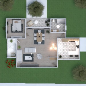 floorplans meubles cuisine maison salle à manger architecture 3d