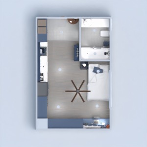 planos apartamento dormitorio cocina iluminación estudio 3d