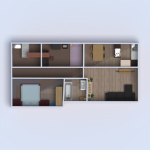 floorplans apartamento casa quarto quarto cozinha quarto infantil paisagismo utensílios domésticos sala de jantar 3d