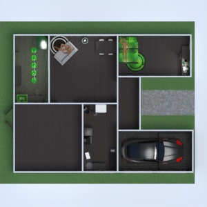 floorplans łazienka sypialnia pokój dzienny garaż kuchnia 3d