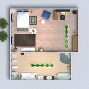 floorplans dom sypialnia pokój dzienny 3d