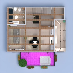 floorplans 公寓 露台 家具 装饰 浴室 卧室 厨房 照明 结构 储物室 3d