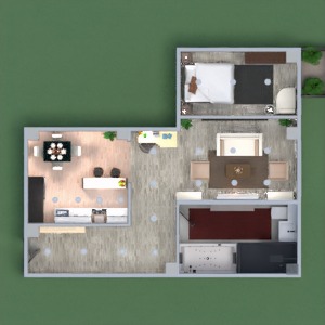 floorplans appartement chambre à coucher eclairage salle à manger studio 3d