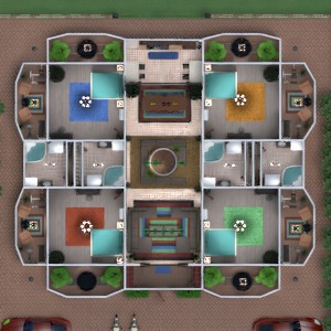 floorplans 公寓 独栋别墅 结构 3d