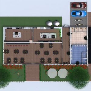 planos muebles garaje cocina paisaje cafetería arquitectura descansillo 3d