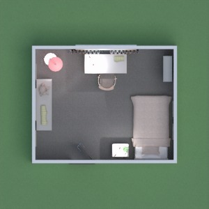 planos decoración dormitorio habitación infantil trastero 3d