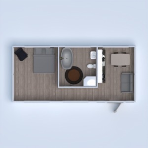 planos apartamento muebles decoración cuarto de baño dormitorio 3d