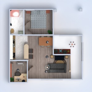 planos apartamento cafetería 3d