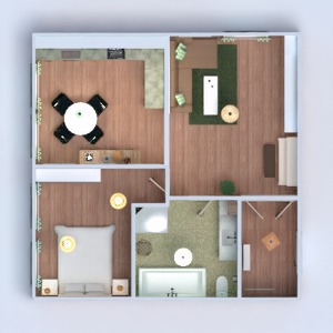 floorplans appartement meubles décoration diy salle de bains chambre à coucher salon cuisine eclairage salle à manger architecture espace de rangement entrée 3d