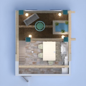 floorplans terrasse salon cuisine salle à manger 3d