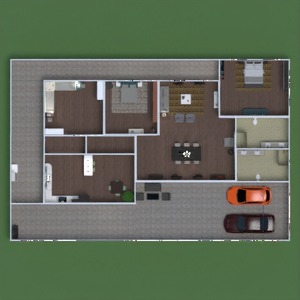 floorplans namas baldai dekoras miegamasis virtuvė valgomasis аrchitektūra 3d