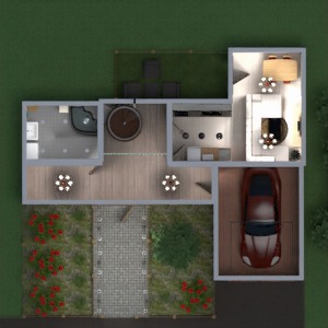 floorplans namas vonia miegamasis garažas аrchitektūra 3d