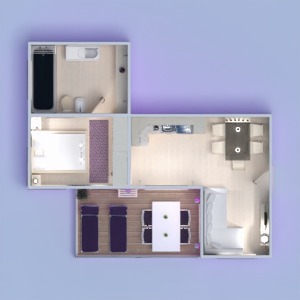 floorplans 公寓 露台 家具 装饰 卧室 客厅 照明 结构 3d
