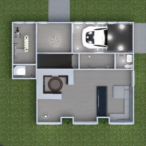 floorplans namas svetainė garažas virtuvė eksterjeras 3d