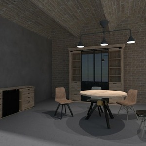 planos apartamento muebles salón comedor 3d