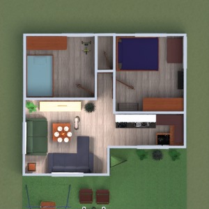 floorplans 独栋别墅 卧室 客厅 厨房 儿童房 3d