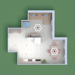 floorplans meble wystrój wnętrz pokój dzienny kuchnia jadalnia 3d
