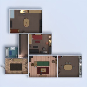 планировки квартира дом ванная спальня кухня 3d