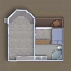 progetti appartamento bagno camera da letto monolocale 3d