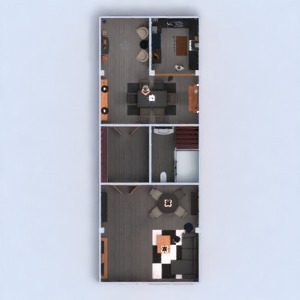 floorplans namas baldai dekoras virtuvė valgomasis 3d
