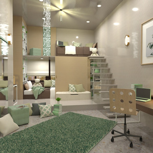 floorplans dom wystrój wnętrz sypialnia pokój diecięcy oświetlenie 3d