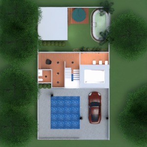floorplans butas namas terasa baldai vonia svetainė garažas virtuvė eksterjeras apšvietimas kraštovaizdis аrchitektūra prieškambaris 3d