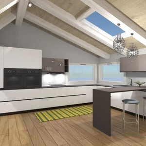 floorplans meubles cuisine eclairage salle à manger 3d