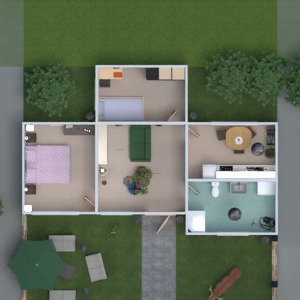 floorplans appartement diy chambre à coucher salon eclairage paysage maison café salle à manger entrée 3d