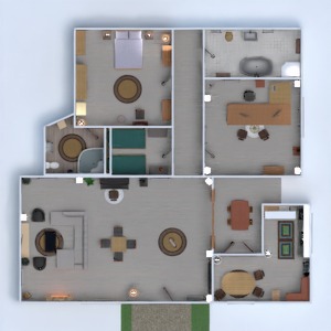 floorplans 餐厅 单间公寓 3d